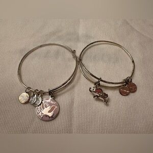 Disney Alex and Ani Bangle Silver Dumbo Set of Two